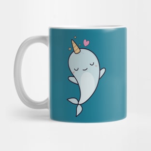 Cute Kawaii Narwhals With Hearts Mug